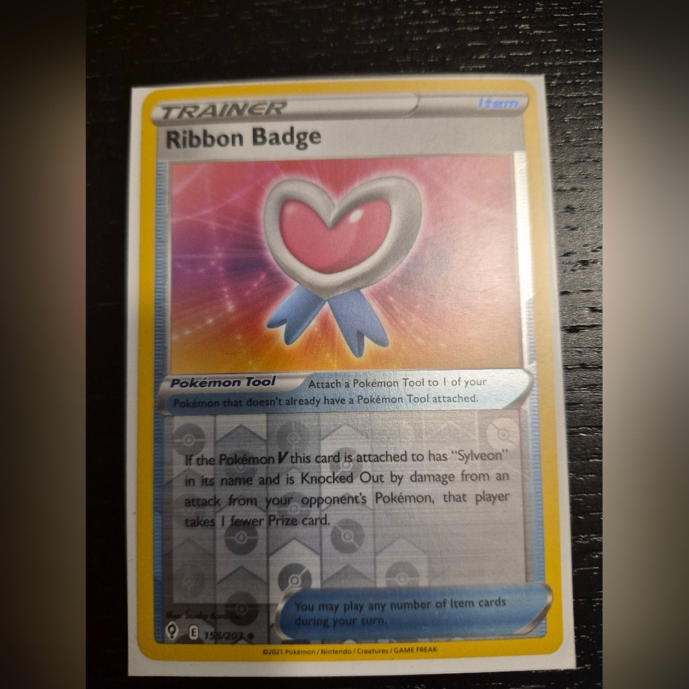 Pokemon Ribbon Badge Trainer Card - Pink, Blue, Yellow